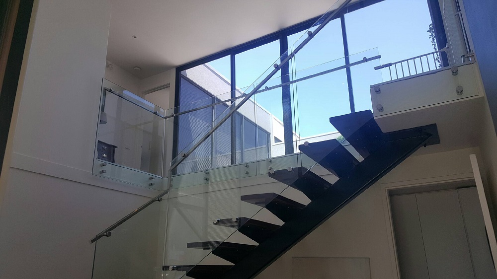 Stairs glass balustrade